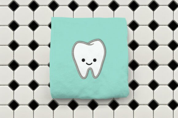 Cartoon Tooth Applique Embroidery