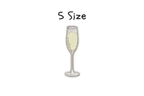 Champagne Embroidery Design