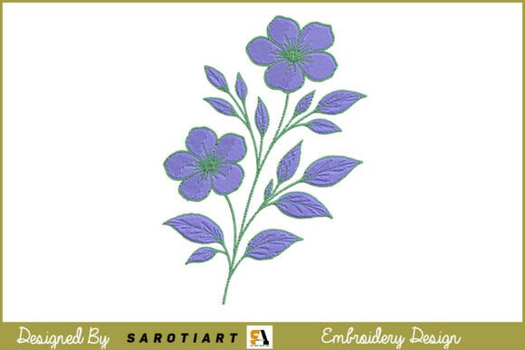 Flower Embroidery Simple Design