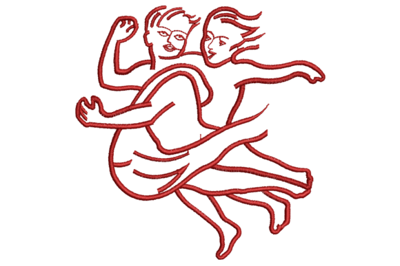 Gemini Zodiac Embroidery Design