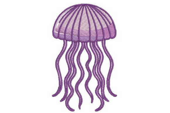 Purple Jellyfish Embroidery