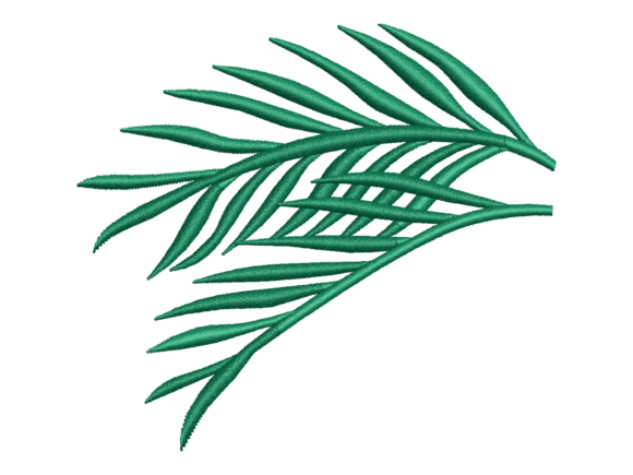 Tropical Palm Leaf Embroidery