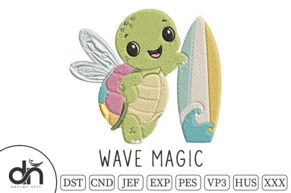 Wave Magic Fairy Turtle Embroidery