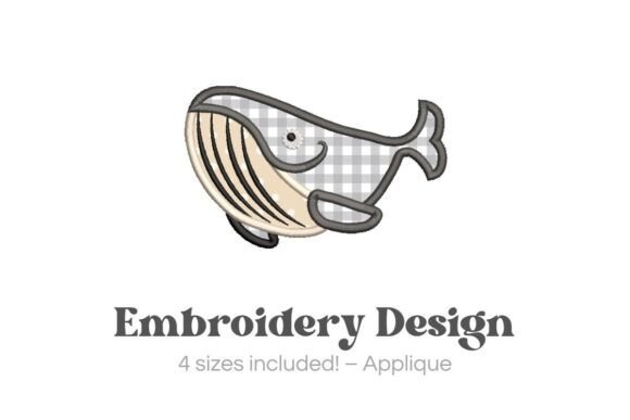 Whale Applique Embroidery
